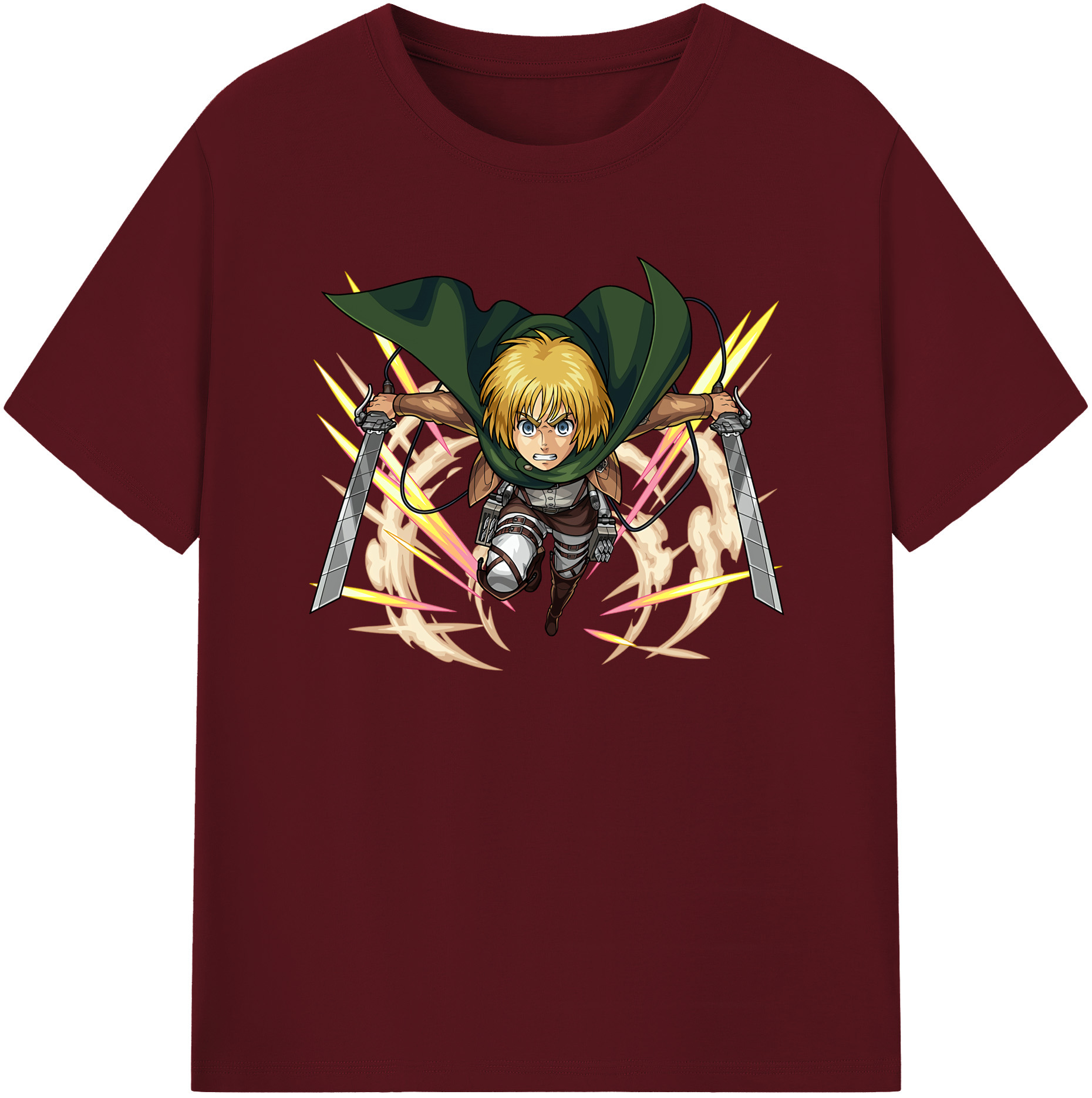 （画像用） 進撃の巨人 アルミン·アルレルト Attack on Titan Armin Arlert 綿100％半袖Tシャツ（フロントプリント）